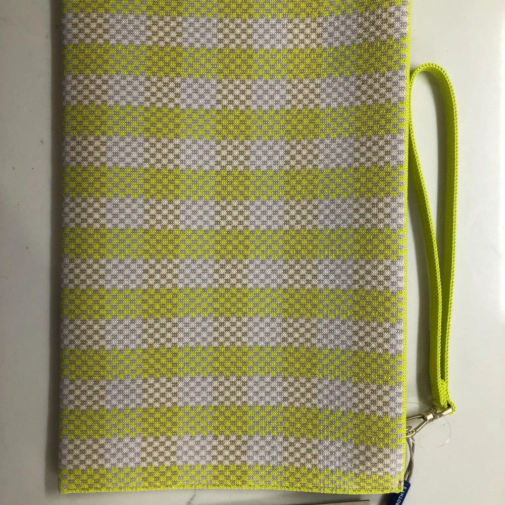 Rothy's Yellow and Gray Checkered Clutch - Picture 1 of 3